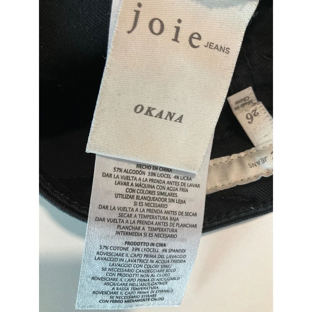 Joie Okana Black Cargo Jeans Stretch Tapered‎ Casual Gorpcore Cigarette  Emo 26